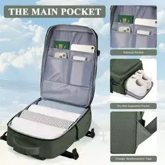 Mochila de Viagem de Avião de Grande Capacidade, Laptop para Mulheres e Homens, Easy jet Carry on Trolly Bag, Casual, 45x36x20 - comprar online