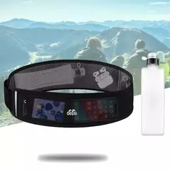 Cinto de corrida com garrafa de água para homens e mulheres, bolsa esportiva para celular, mochila de verão, ginástica fitness, maratona invisível