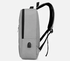 Imagem do Mochila impermeável de negócios para homens, Mochilas escolares USB, Mochilas para laptop de grande capacidade, 15,6";;VERDADEIRO;;"Preto