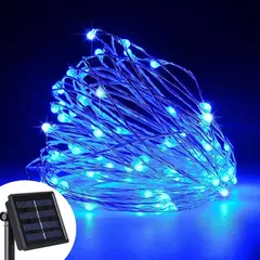 Imagem do Impermeável cobre fio LED String Lights, Solar Power Lamp, jardim ao ar livre, casamento, festa de Natal, guirlanda, fada, 100