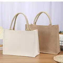 Saco De Mercearia De Serapilheira Portátil, Tote Da Lona, Sacola De Compras, Bolsas Ecológicas De Ombro, Saco De Armazenamento De Algodão - Wolf Magazine