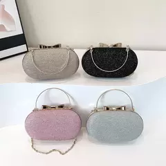 Imagem do Embreagem De Brilho De Luxo Para Mulheres, Saco De Noite, Banquete De Festa, Bolsa De Ombro, Corrente, Design De Alta Marca