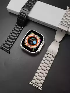 Pulseira de Aço Inoxidável para Relógio Apple, Pulseira High-End, Ultra 2, 49mm, 9, 8, 7, 45mm, 41mm, iWatch 6, 5, 4, 3, SE, 44 milímetros, 42 milímetros, 40 milímetros na internet