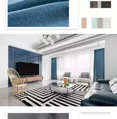Completa Blackout Soundproof Janela Cortina, simples Sala de estar cortinas, Grande área, Estudo, Varanda Bay, Quarto Bay, cortinas espessadas