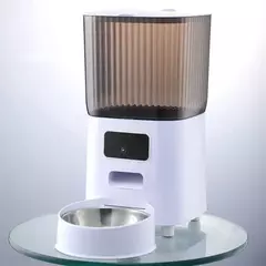 5l tigelas duplas alimentador automático inteligente para gatos com câmera dispensador de vídeo de alimentos secos para animais de estimação gravador de voz inteligente alimentador automático para cães - loja online
