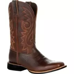 Botas masculinas de couro PU Mid Calf, Totem Mid-Calf Western Cowboy Motorcycle Boots, sapatos masculinos ao ar livre, sapatos projetados retro, outono