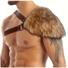 Cavaleiro medieval cosplay fantasia dupla camada larga cinto de couro falso bolsa viking renascentista pirata disfarce acessórios traje