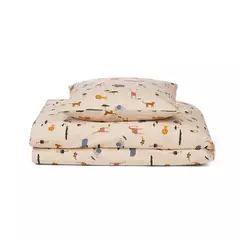 Imagem do Conjunto de cama de algodão orgânico para meninos e meninas adolescentes, capas de edredão, fronhas, crianças, roupa de cama, impresso, crianças, lençol, 3 tamanhos, 2 peças