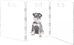 Cercadinho acrílico para cães, cercadinho transparente dobrável para casa, portão interno com alças, cerca independente para portas, caneta para cães - comprar online