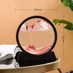 3D ampulheta areia movediça arte imagem, vidro redondo, mar profundo, sandscape artesanato, fluindo pintura, escritório, decoração de casa presente, novo na internet