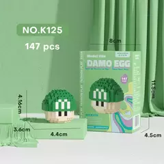 Imagem do Super mario bros figura micro blocos de construção bowser luigi yoshi diy montagem quebra-cabeças mini tijolos brinquedos para presente natal