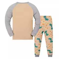 Pijama dinossauro definido para meninos, Pjs longos, Little Kids Sleepwear