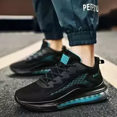 Imagem do Moda masculina sapatos casuais almofada de ar tênis de corrida nova moda respirável fundo macio masculino tênis casuais sapatos de luxo