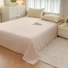 Conjunto de cama de tecido com escova de cor sólida, 2 lados, 4 peças, capa de edredom, fronha, lençol, colcha, único, queen, king size - Wolf Magazine