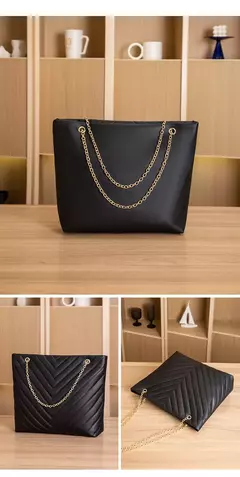 Bolsa de ombro de corrente bordada casual para mulheres, padrão V, lingge, bolsa de compras portátil, nova moda - comprar online