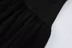 Mini vestido feminino de retalhos de malha preta sem mangas, vestidos de baile, bodycon sexy, slim festa streetwear, verão, 2024