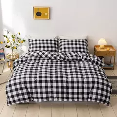Conjunto de cama confortável macio com impressão geométrica, capa de edredão, solteiro, duplo, rainha, king size, barato, durável, sem folha