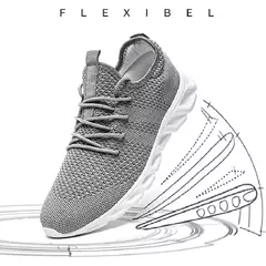 Calçado esportivo casual masculino, tênis leve, malha respirável, tênis preto de corrida, branco, atlético, corrida, tênis, ao ar livre - loja online