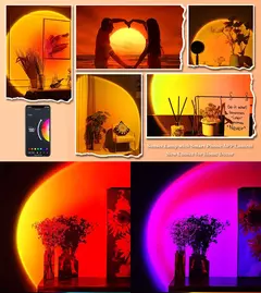 LED USB Sunset Lamp, Nightlights, Projetor, Birthday Party, Mood Lights, Quarto, Sala de estar, Fotografia de parede - Wolf Magazine