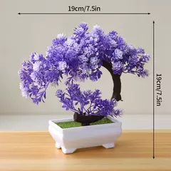 Árvore plástica artificial do bonsai para a decoração home, plantas envasadas, potenciômetro pequeno da simulação, arranjo da flor, ornamentos do jardim