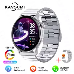 Smartwatch NFC para Mulheres, Smartwatch com Tela HD, Frequência Cardíaca, Rastreamento GPS, Chamadas por Voz, Huawei, Xiaomi, Novo, Senhoras, 466x466, 2022