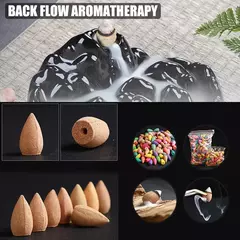 60 varas/saco do agregado familiar natural backflow torre incenso chá fumaça backflow incenso tubo de incenso sabor misturado backflowaromatherapy - loja online