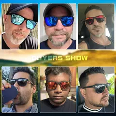 Imagem do CRIXALIS-Óculos de sol quadrados polarizados para homens e mulheres, esportes ao ar livre retro, óculos de sol, óculos masculinos, UV400, moda, 3 pcs