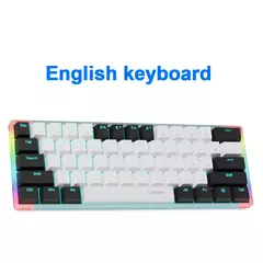 E-YOOSO Z11T USB com fio, teclado de jogos mecânico, azul, vermelho, chave 61 teclas, gamer, russo, brasileiro, português para computador portátil