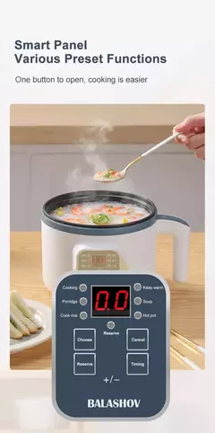 Fogão de arroz elétrico para casa, camada simples e dupla, antiaderente, multicooker mecânico, panela vaporizada inteligente, 1,2 l, 220V - comprar online