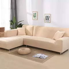 Monocromático Elastic Capas Sofá para Sala, L Shaped Canto Sofá Capa, Protetor de Cadeira Slipcover, 1, 2, 3, 4 Lugares - comprar online