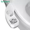 SAMODRA-Fixação do Assento Sanitário, Bidé de Botão, Limpeza Não Elétrica, Bocal Duplo, Lavagem Frontal e Traseira, Água Fresca