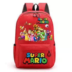 Mochilas Super Mario Bros para homens e mulheres, Saco Princesa Peach Luigi, Impressão Gráfica de Personagem de Cartoon, Mochila Kawaii, Mochilas escolares
