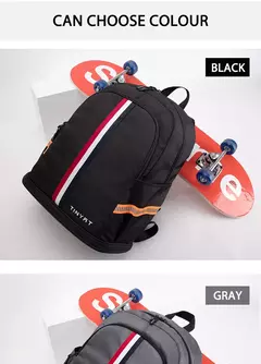 TINYAT-Mochila impermeável para homens e mulheres, bolsa de volta à escola com armazenamento de sapatos, dobrável, resistente a manchas, estudante - loja online