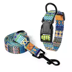Coleira e coleira para animais de estimação, conjunto para pequenos, médios e grandes, coleira para caminhada, estilo boêmio, filhote de cachorro, gato, suprimentos para animais de estimação, bulog, chihuahua na internet