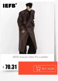 IEFB-Sobretudo de lã de peito único masculino, casaco casual solto, manga longa, tendência coreana, moda outono, inverno, novo, 9D1655 - comprar online