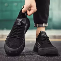 Tênis de malha respirável masculino, leve, confortável, meias antiderrapantes, sapatos esportivos e de lazer, tendência, verão