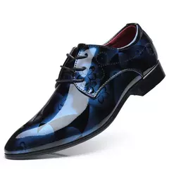 Sapato Oxford com estampa floral retrô masculino, sapatilha com cordões, alta qualidade, luxo, negócio, festa, casamento, moda - comprar online