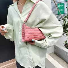Imagem do Retro Jacaré Padrão Bolsas De Couro PU para Senhoras, Bolsa Pequena Feminina,