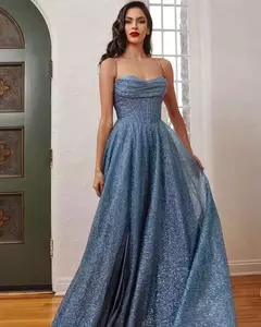 Vestido feminino europeu e americano transfronteiriço amazônico, sem mangas, sem alças, espumante dourado, vestido sexy de tanque, novo estilo de roupa, 2022 na internet