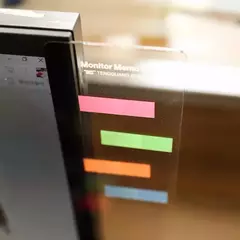 Plástico Monitor Mensagem Memo Board, Sticky Notes, Tabs, telefones, tela do PC, monitores de computador, planejador do painel lateral, material de escritório - Wolf Magazine