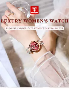 POEDAGAR-Relógio de Luxo Feminino, Alta Qualidade, Diamante, Quartzo, Impermeável, Data, Aço Inoxidável, Senhoras Relógios, Caixa Incluída - loja online