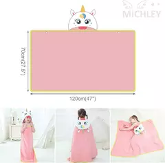 MICHLEY-toalhas de banho com capuz para criança, roupão macio, cobertor swaddle de sono quente, chuveiro para meninos e meninas, recém-nascido 0-9T - loja online