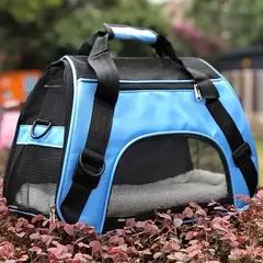 Sacos de gato portátil saco de transporte do cão malha respirável sacos de transporte para cães pequenos dobrável gatos bolsa de viagem saco de transporte para animais de estimação