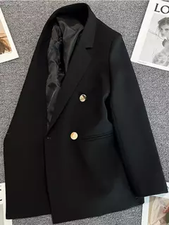 Casaco feminino elegante de terno esportivo, blazer casual, moda coreana, jaqueta de luxo, monocromática roupas femininas, primavera, outono na internet