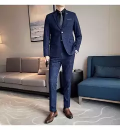 Terno xadrez formal masculino, vestido de noiva noivo, blazer de festa, calças, jaqueta, colete, calças, high-end, casual, escritório, marca na internet