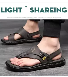 Sandálias dos homens Atacado de Verão de sola Macia Anti derrapante Sapatos de Praia dos homens Grande Nova flip-flops Casual Outwear Sandálias - comprar online
