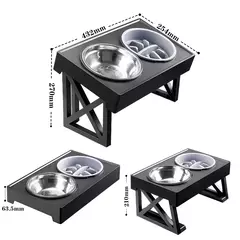 Tigelas elevadas para cães, altura ajustável, prato de alimentação lenta para animais de estimação, tapete de refeição para cães de estimação - comprar online