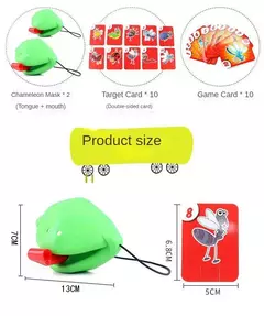 Frog Mask Wagging Tongue Lick Cartas, Jogos de Tabuleiro para Crianças, Família, Brinquedos Antistress, Engraçado Desktop Puzzle