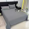 Conjunto de lençóis de algodão lavado, Dormitório estudantil simples, Colcha de produto único, Simples e duplo, Ins cor sólida, 1PC, 2024