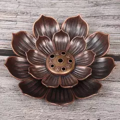 Liga de incenso queimador vara titular placa, Budismo Lotus Censer, Bronze Nasturtium queimador, Novo, 1pc - loja online